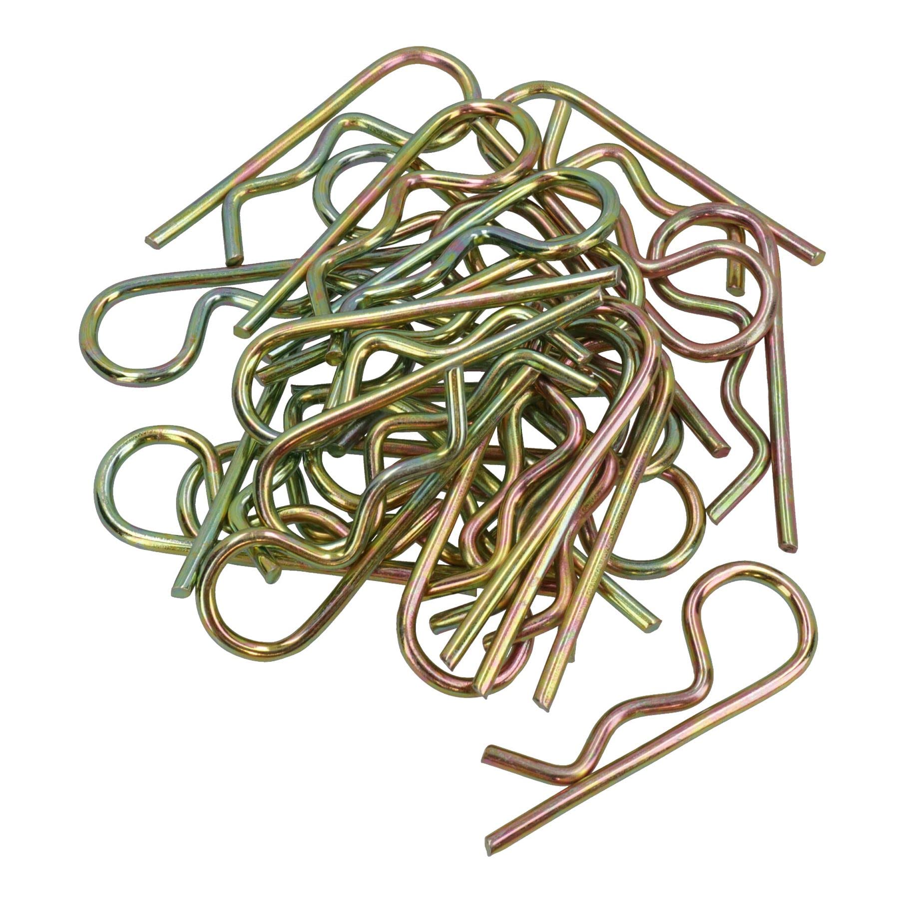 7mm R Clips Hair Pin Spring Cotter Pin Hitch Lynch Cotter Zinc Plated Steel 25pk