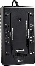 Amazon Basics UPS Battery Backup & Surge Protector 800VA/450W, 12 Outlets, Standby Uninterruptible Power Supply, for Power Outage Protection, Compact, Black