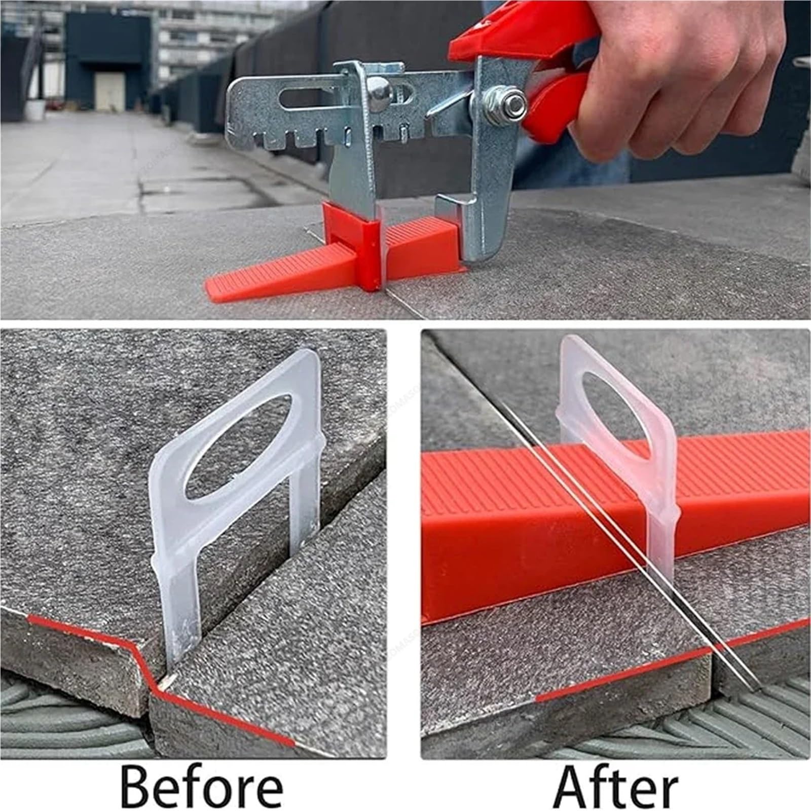 Sistema de nivelación profesional baldosas cerámica for pared y suelo, 601 piezas, clips, apilador, espaciador, kit for colocación, herramientas construcción Para Paredes De Pisos(2.50mm)