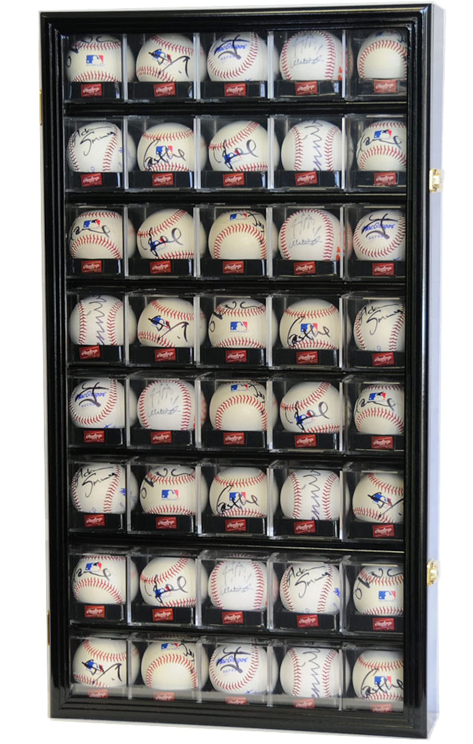 40 Baseball Acrylic Cubes Display Case (Black)
