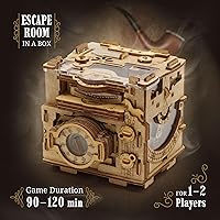 Vista 2 de iDventure Cluebox PRO - Cámara de Sherlock - Juego de Escape Room - Caja de Rompecabezas Secuencial - Rompecabezas de Madera 3D para Adultos