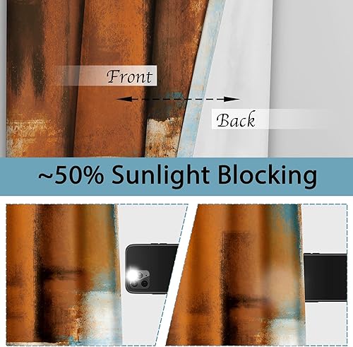 Miniatura 2 de Asuexpect 2 paneles de cortinas abstractas para oscurecer la habitación, con ojales, decoración moderna para ventana de dormitorio y sala de estar,