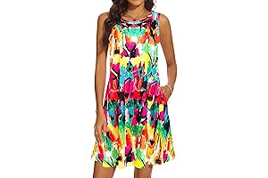 Women's Shift Dress Midi Length - Summer Style