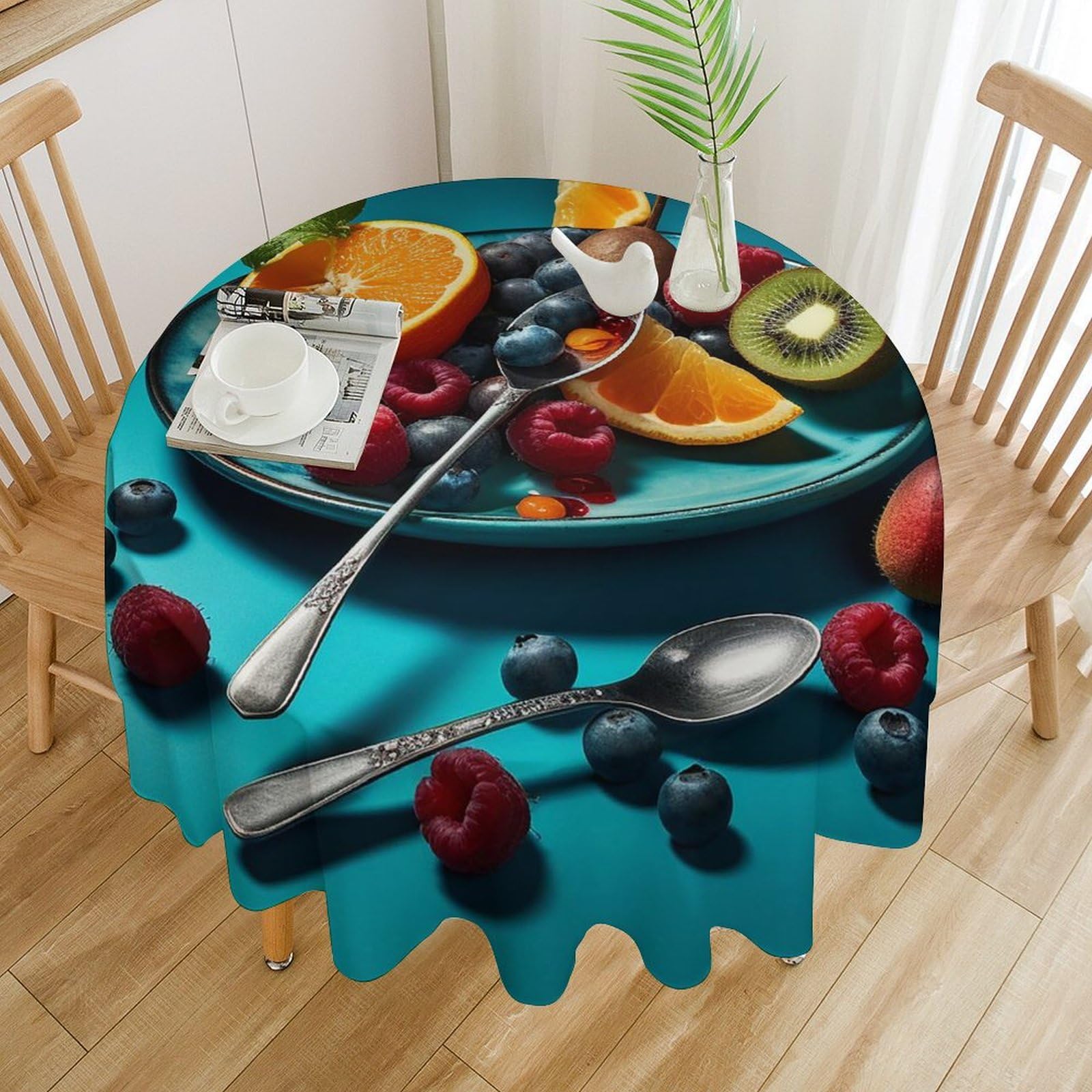 Nappe de table ronde imperméable 177,8 cm banquet et fête