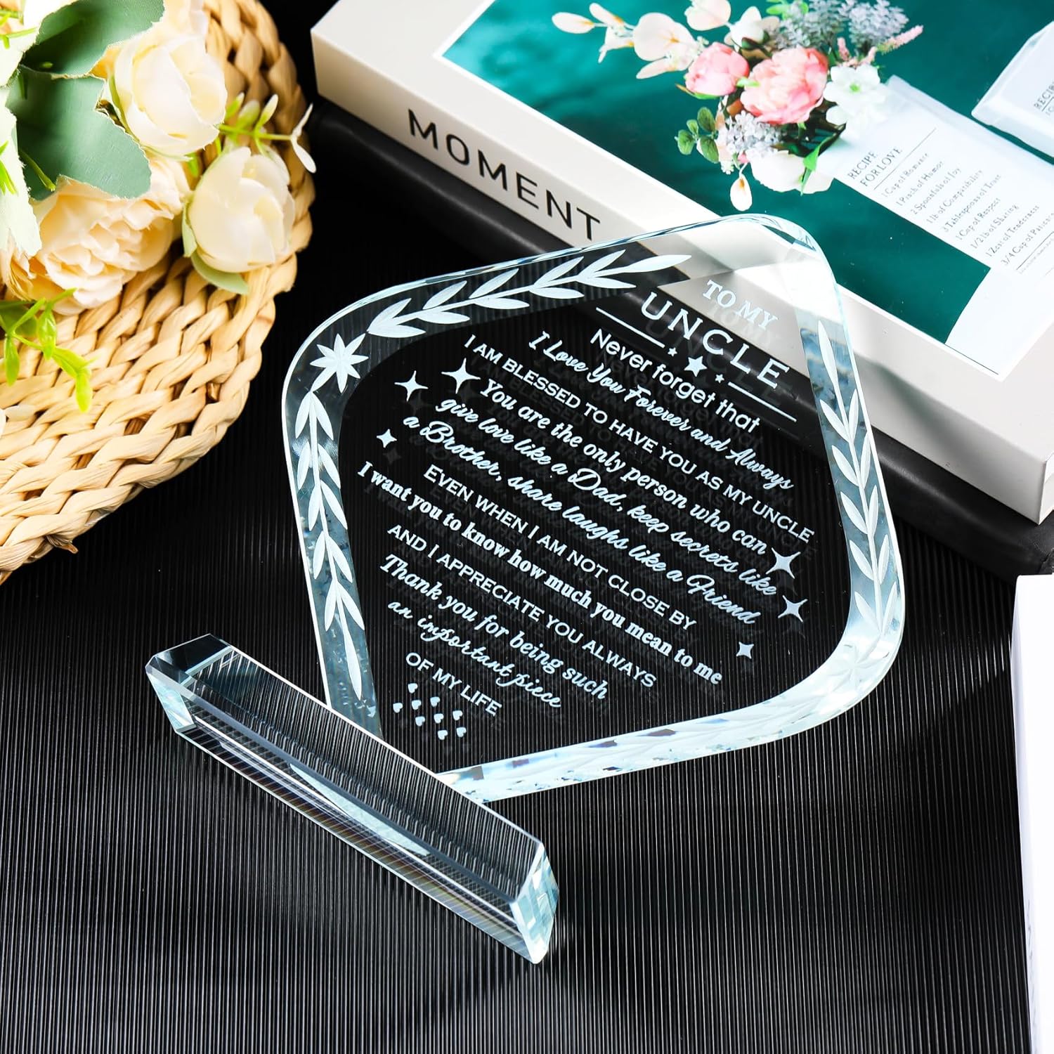 Uncle Gifts from Niece Nephew Meaningful Crystal Gifts for Uncle on Fathers Day Christmas Thanksgiving Day Birthday Presents Idea for Uncle Best Uncle Ever Gifts - Image 4