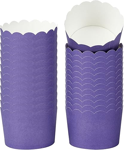 Miniatura 412 de Restaurantware Panificio Premium - Taza de papel Kraft de 10 onzas para hornear, tazas de papel para hornear, perfectas para magdalenas, cupcakes