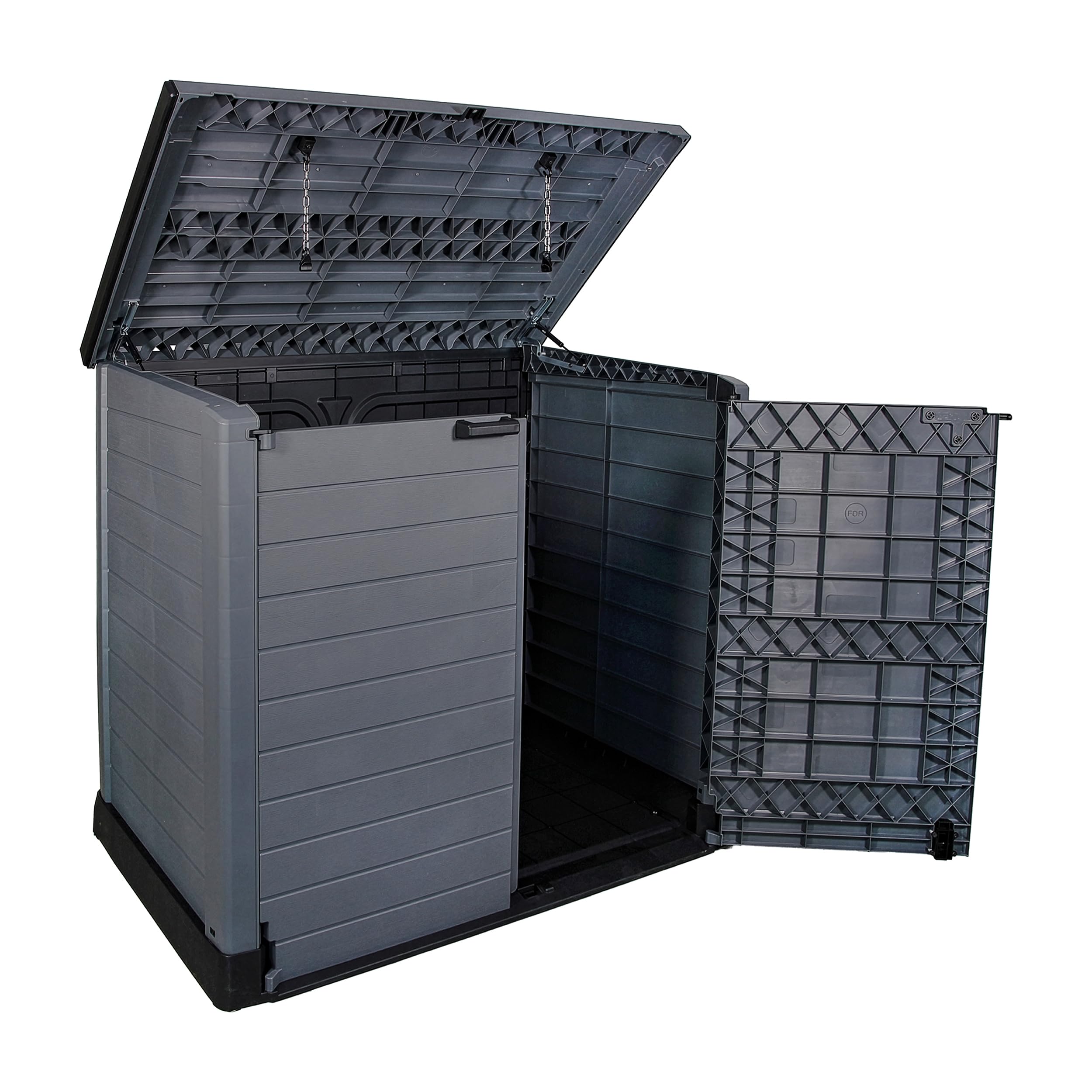 Duramax - Arcón cubre cubos exterior - 1200 L - PVC - color gris claro