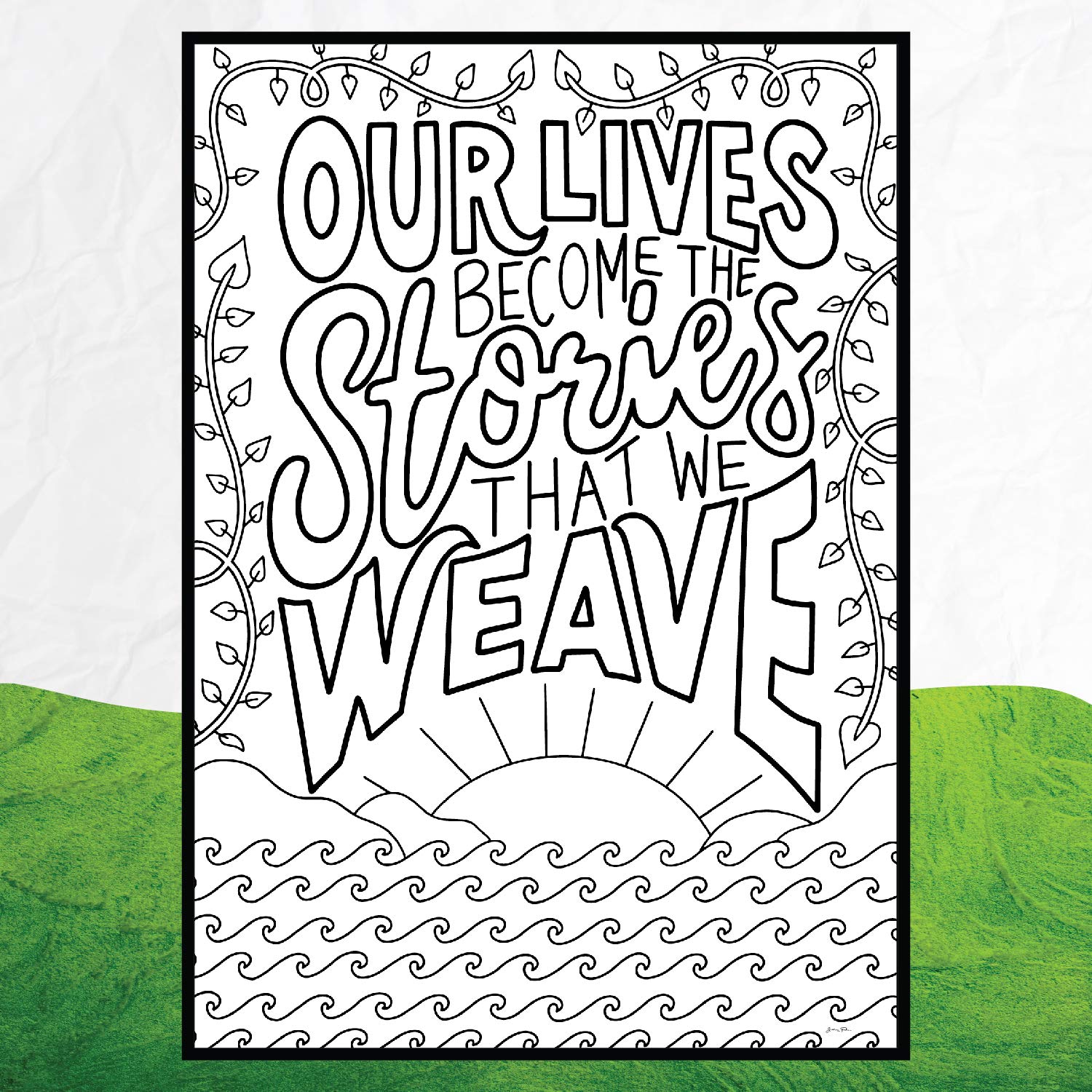 Coloring Broadway - ONCE ON THIS ISLAND inspired Coloring Postcards (Set of 4) "Why We Tell The Story" Collection, Broadway Musical Merchandise, Ideal Gift for a Broadway Theater Lover - Image 2