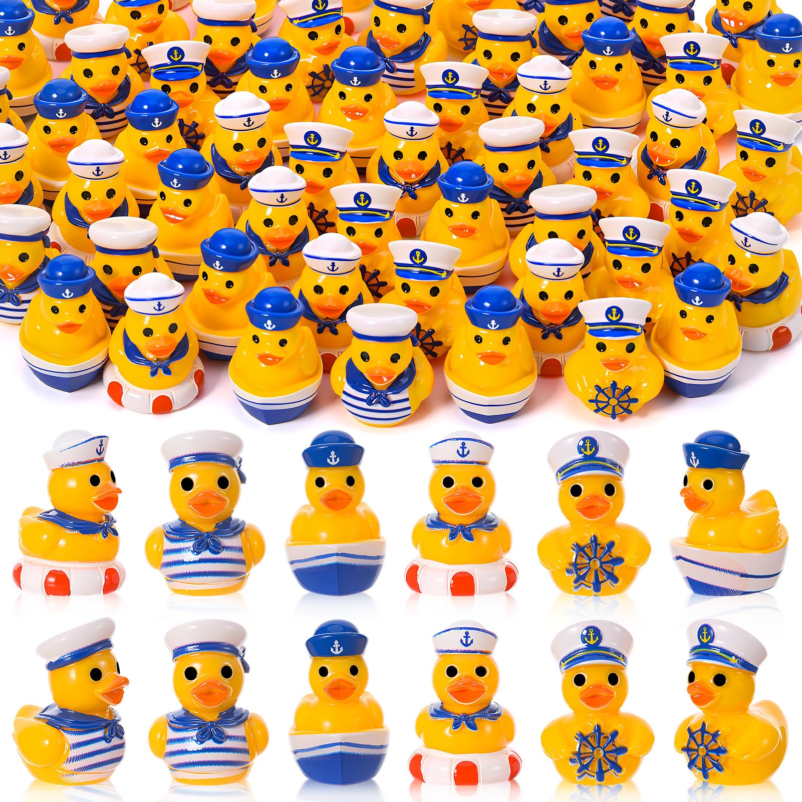 GGSTDDUP 60pcs Mini Resin Sailor Cruise Ducks - dollhouse accessories | Mubboo