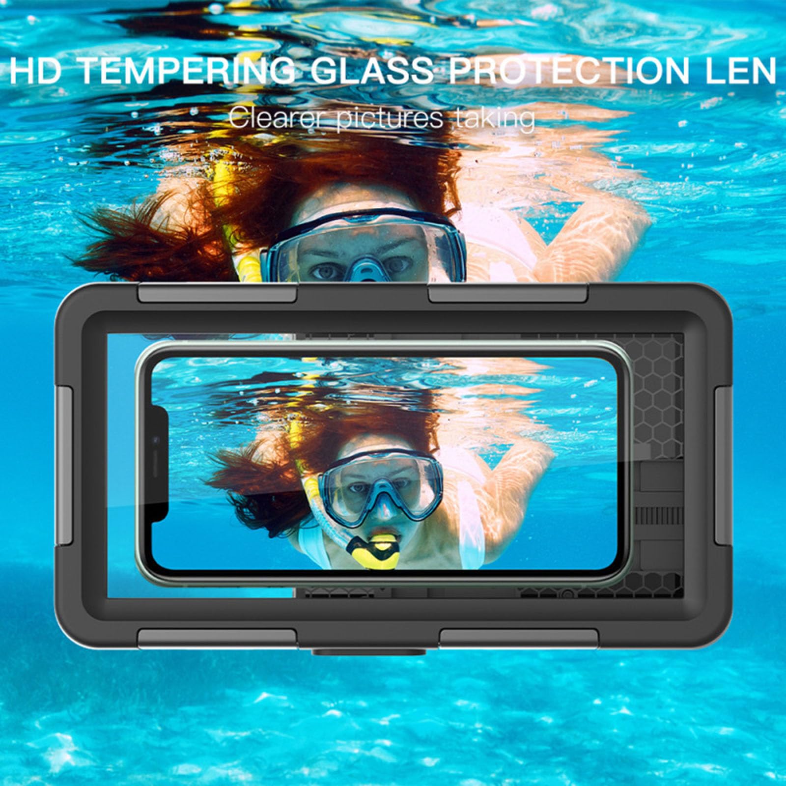 Custodia per telefono da 15 m per immersioni con snorkeling con custodia per telefono subacquea resistente alle alte pressioni