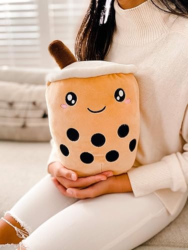 Boba Felpa Peluche Llavero de peluche de té con leche Regalos bordados de almohada de té de burbujas para amantes de la Boba Juguete de peluche