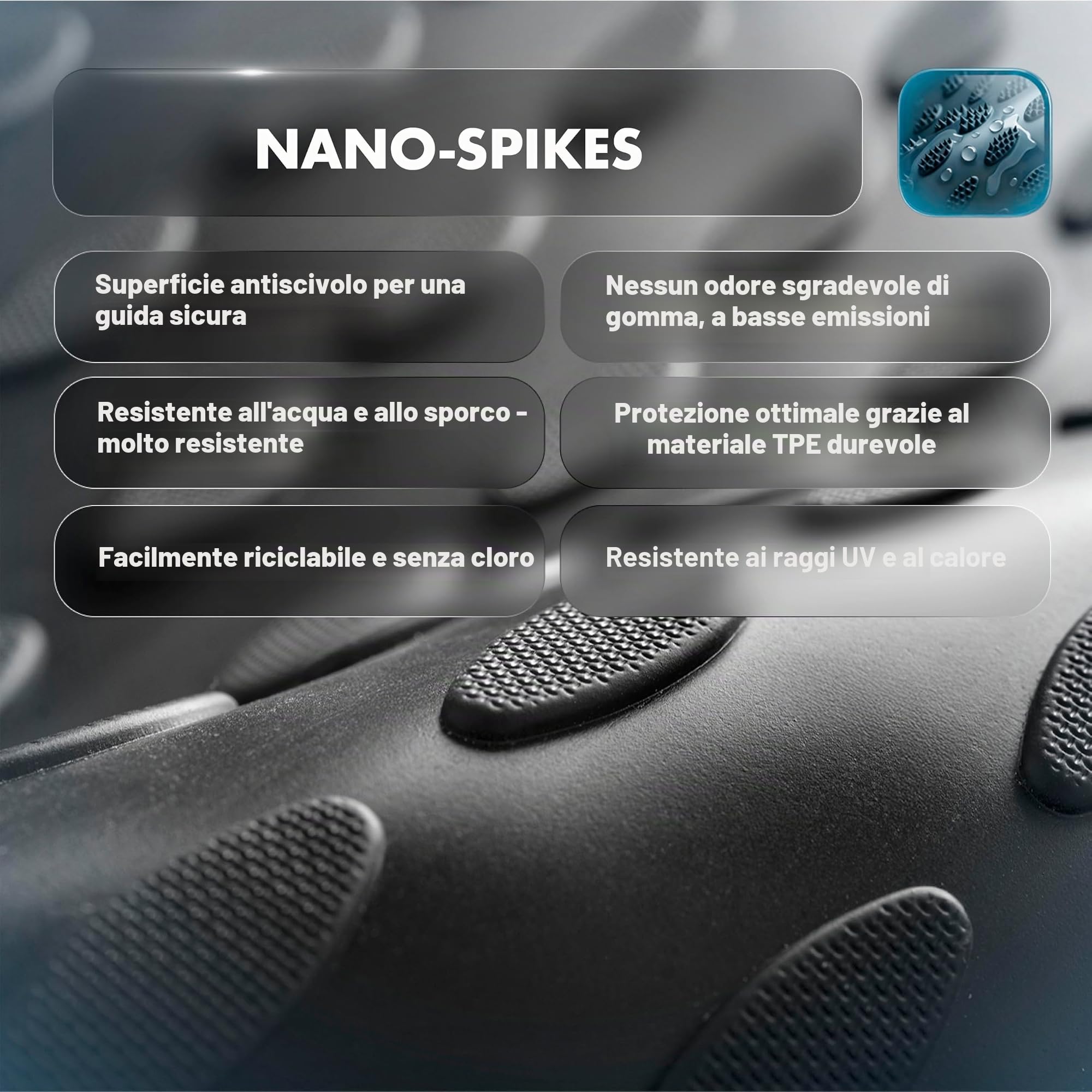 WALSER Tappetini in gomma per auto XTR su misura compatibile con VW Multivan T6.1 2019-2024