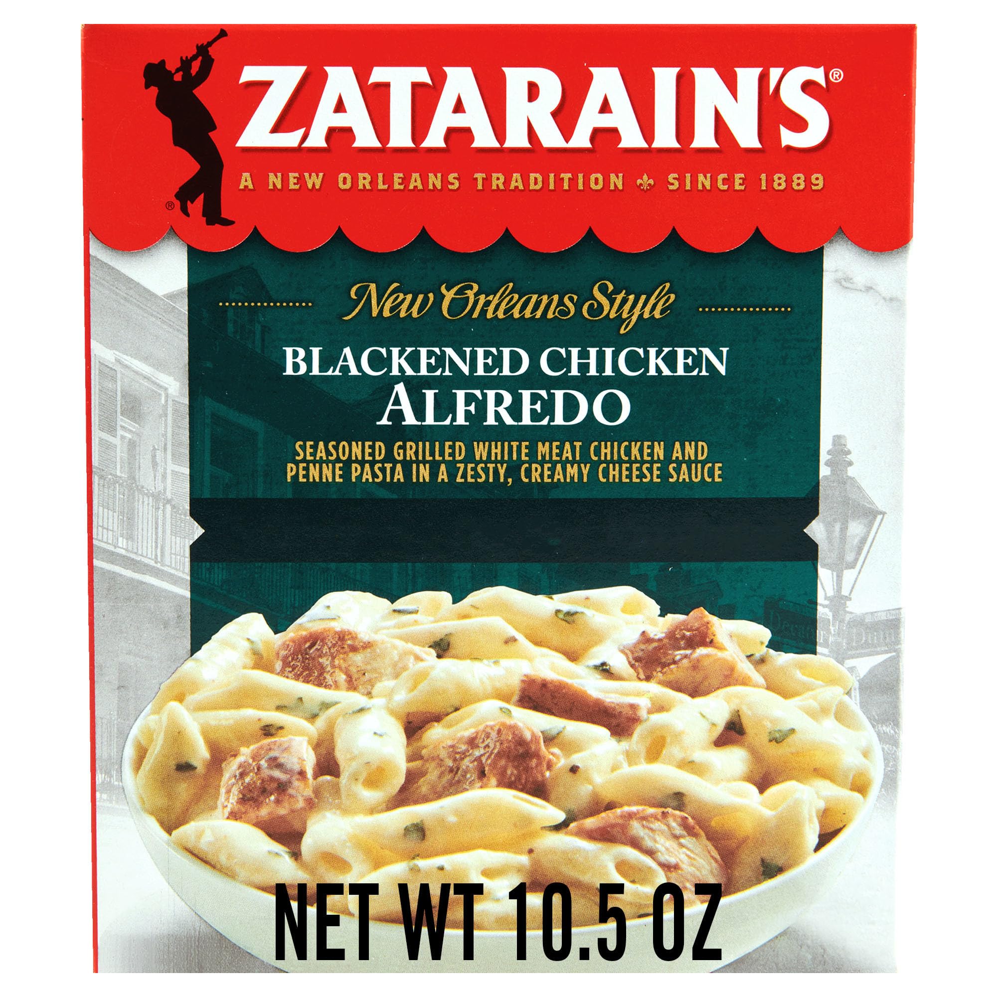 Zatarain's Blackened Chicken Alfredo, Frozen Meal, 10.5 oz