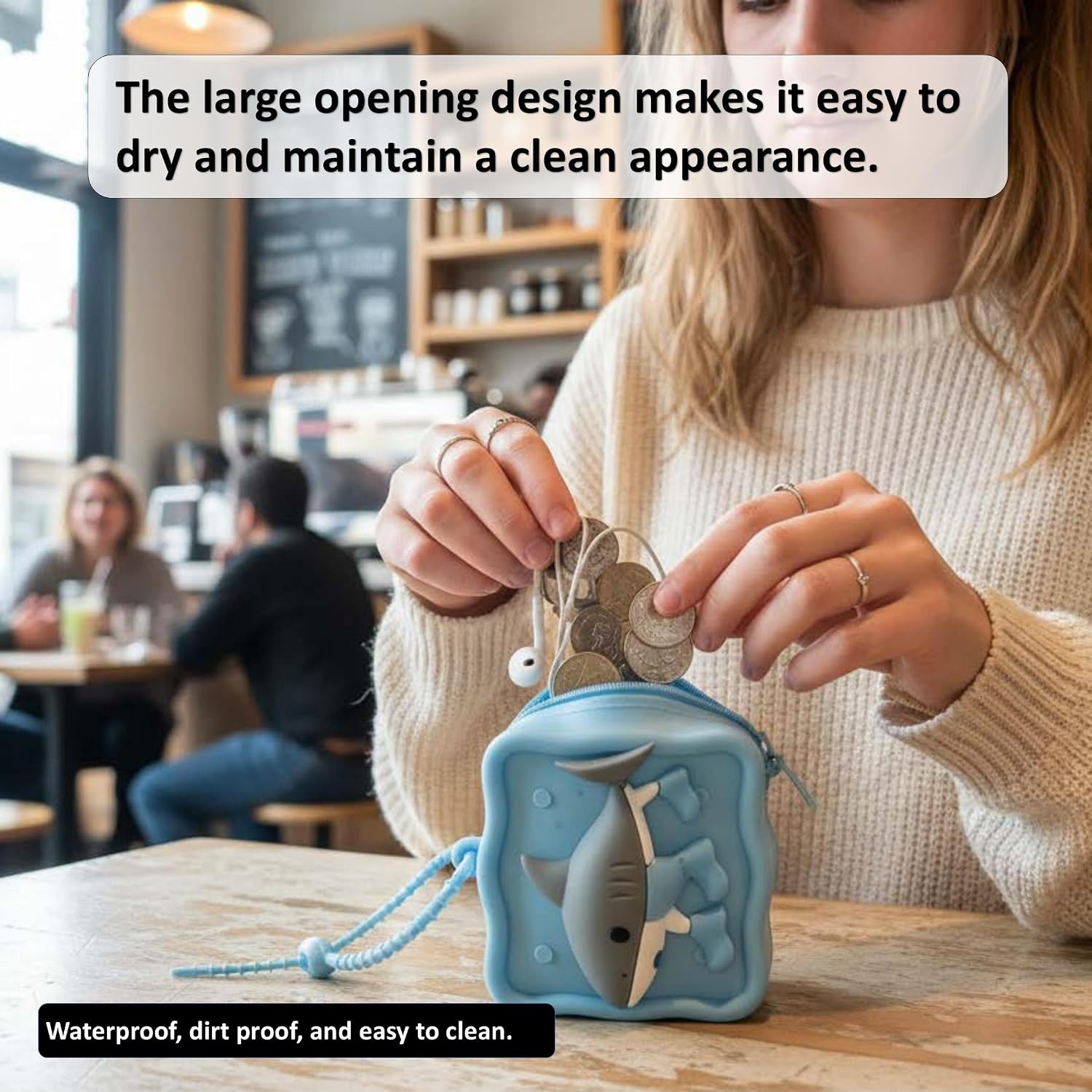 Italian Brainrot,Tung Tung Tung Sahur Funny Creative Meme Decor Silicone Coin Purse,Key Case,Small Jewelry Organizer,Waterproof Zipper Pouches,Travel Purse,Silicone Zipper Bag for Women Girl Tralala image 3