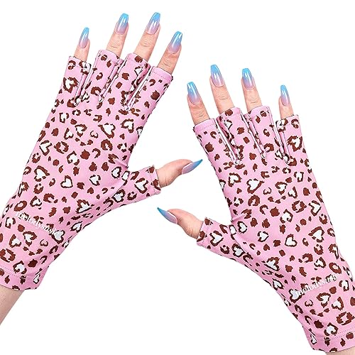 Miniatura 1 de MelodySusie Guante UV para lámpara de uñas de gel, guantes profesionales de protección UV UPF50+ para manicura