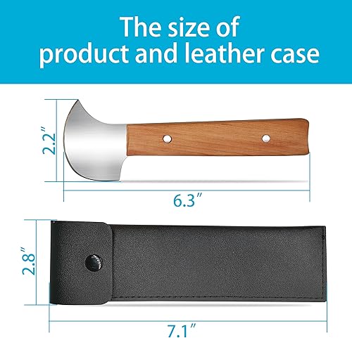 Miniatura 2 de Fstcrt Cuchillo basculante para discapacitados, gadgets con una mano, cuchillo ulu, cuchillo curvado para hacer ensalada o cortar alimentos en lata