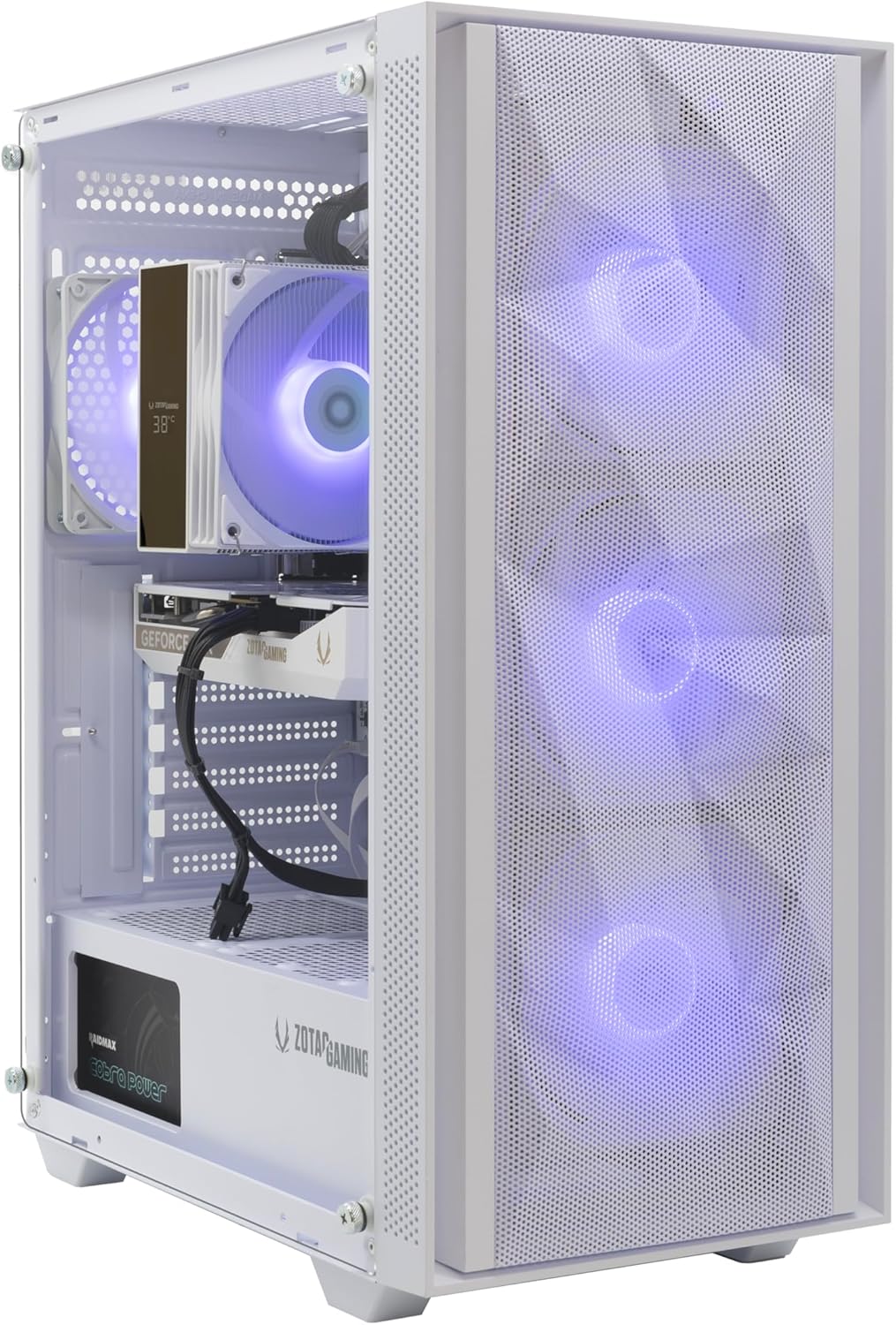 ZOTAC MEK Gaming PC Desktop, NVIDIA GeForce RTX 5060 8GB GDDR7, AMD Ryzen 5 9600X Up to 5.4GHz, 16GB DDR5, 1TB NVMe SSD, 650W 80+ Gold PSU, WiFi 6E, Bluetooth 5.3, Windows 11 Home, White