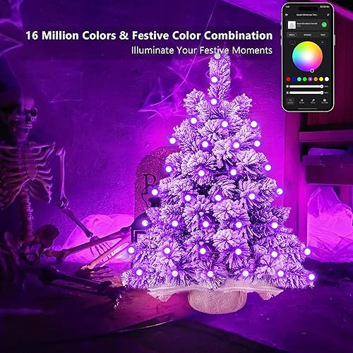 Miniatura 7 de Brizled Árbol de Navidad blanco de 2 pies