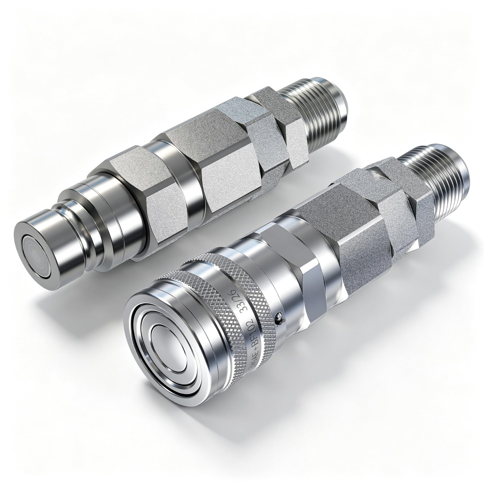 Flat Face Hydraulic Quick Coupler,#12-3/4"JIC,1/2"Body,Fit for Bobcat 7753 773 863 873 963