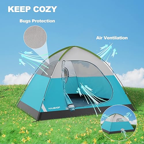 Miniatura 3 de HAUSHOF 24-Person Family Dome Tent with Removable Rain-Fly, Easy Set Up Portable Camping Tent for Backpacking Hiking Backyard Outdoor,