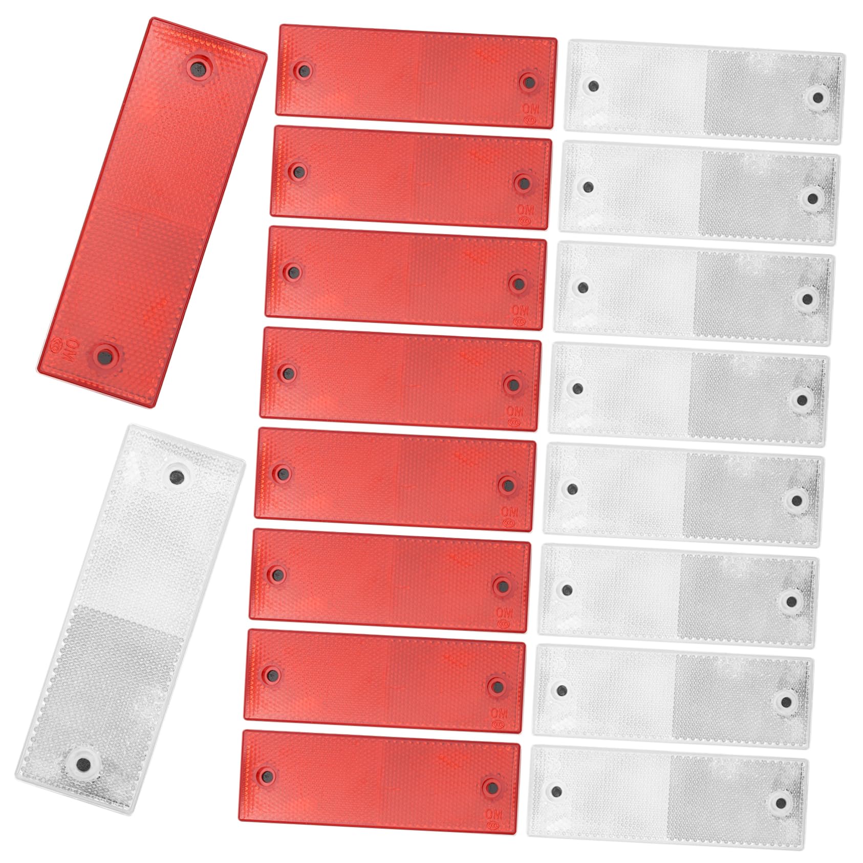 Toddmomy Unidades Cinta Reflectante Adhesiva para Vehículos Seguridad Vial Rojo Blanco Alta Visibilidad para Camiones Remolques Coches Bicicletas