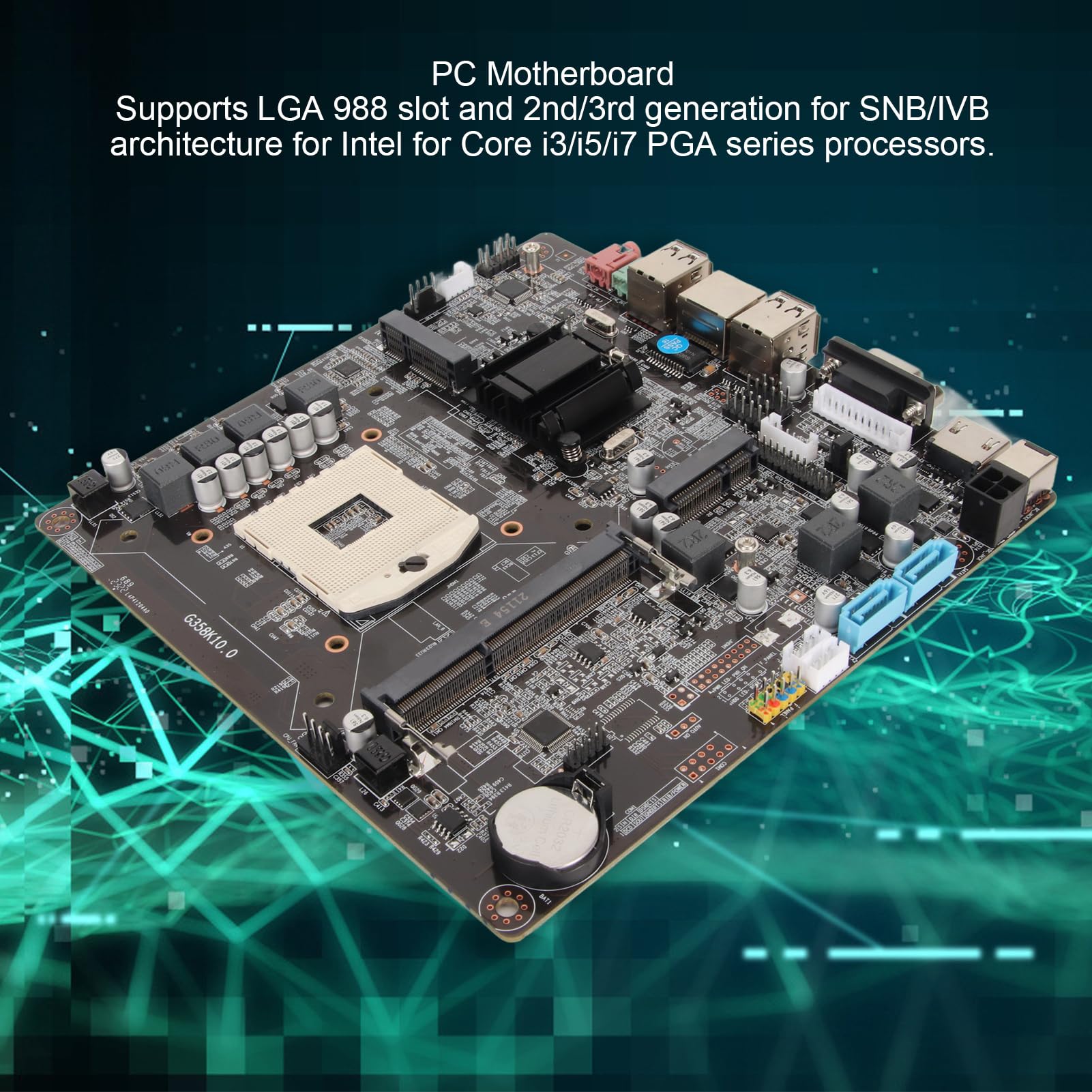 PC システ厶 (MBoard, RAM Kit, CPU & HS) HM65 Mini ITX Motherboard LGA 988 DDR3 for 2 3rd for SNB IVB for