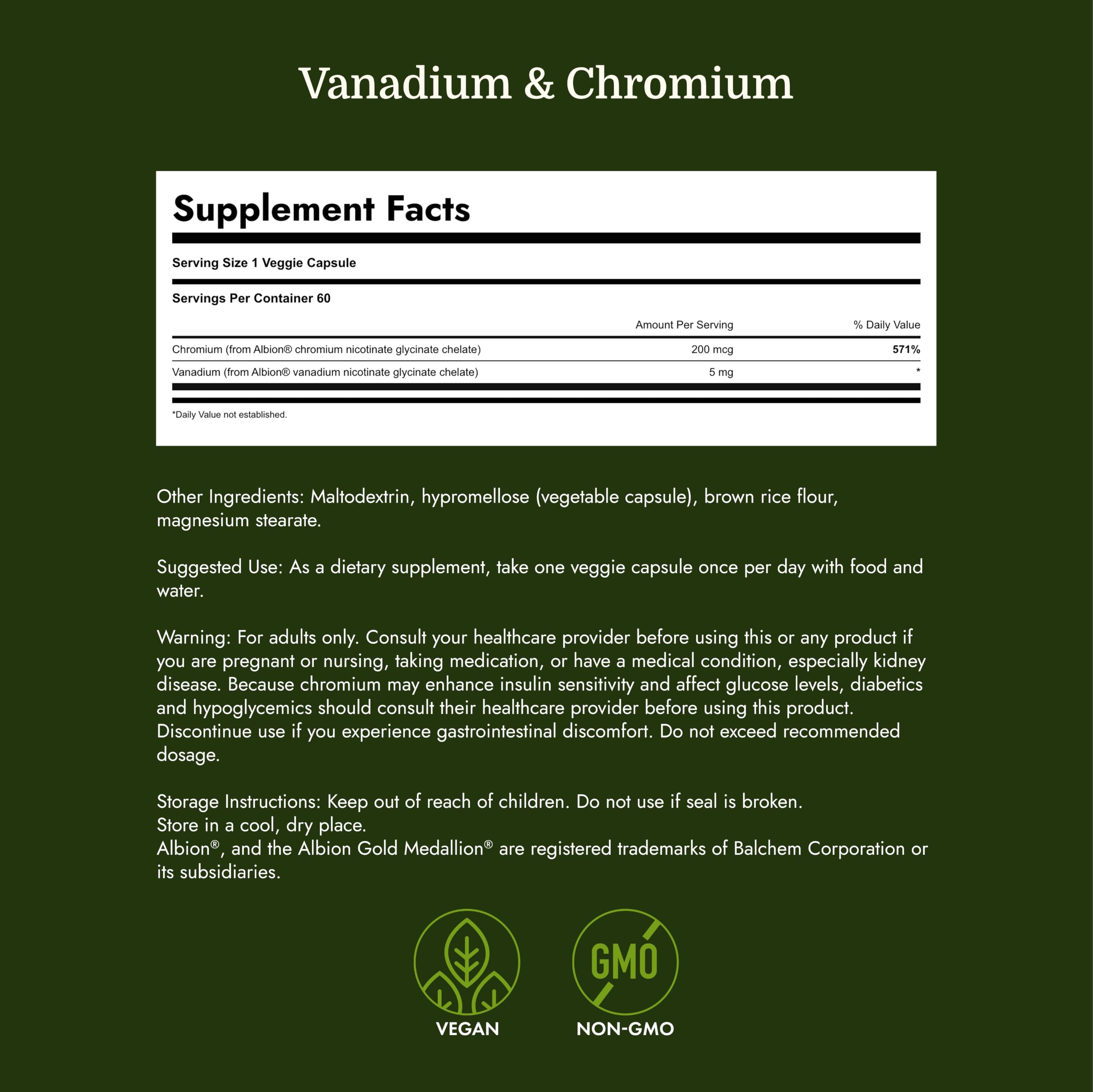Swanson Albion Chelated Vanadium and Chromium, 60 Veg Capsules — Amazon image 4