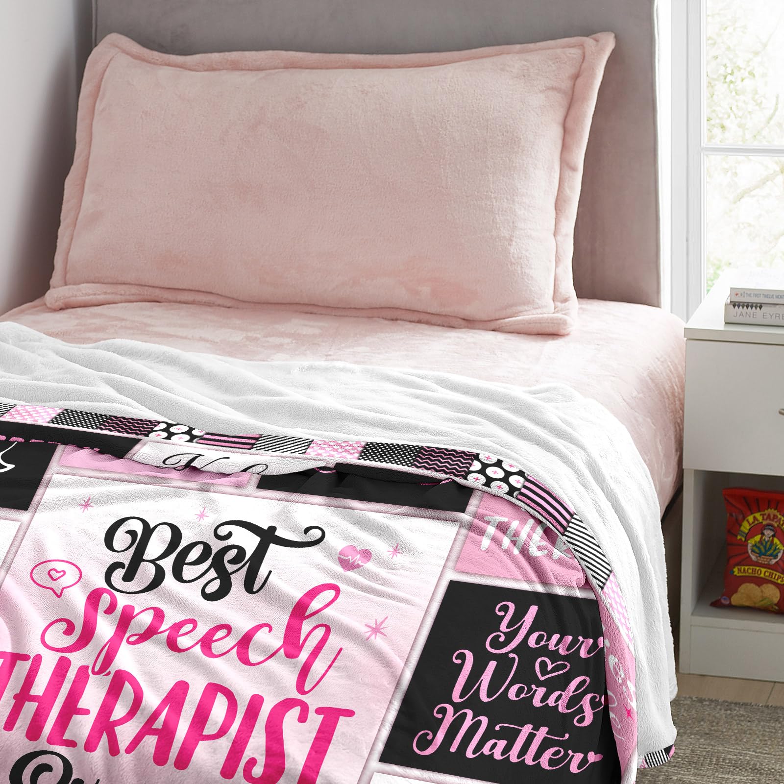 Speech Therapist Gift for Women, Speech Pathologist Gifts, SLP Gifts, Speech Language Pathologist Gift, Speech Therapy Gifts for Therapist, Gift for Speech Therapists Throw Blanket 60" x 50"