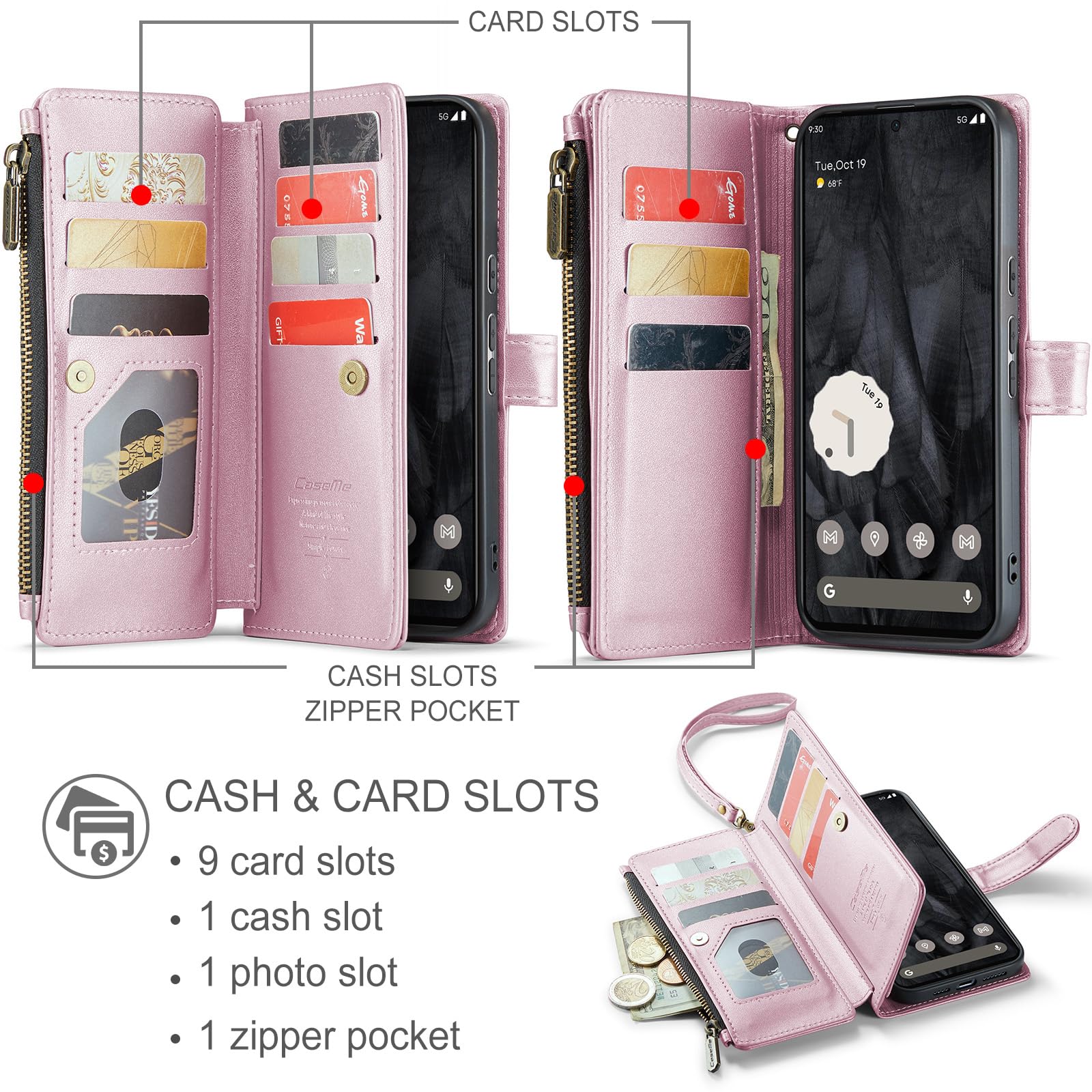 Kowauri For Google Pixel 10 Pro XL Case, PU Leather Wallet - View #6