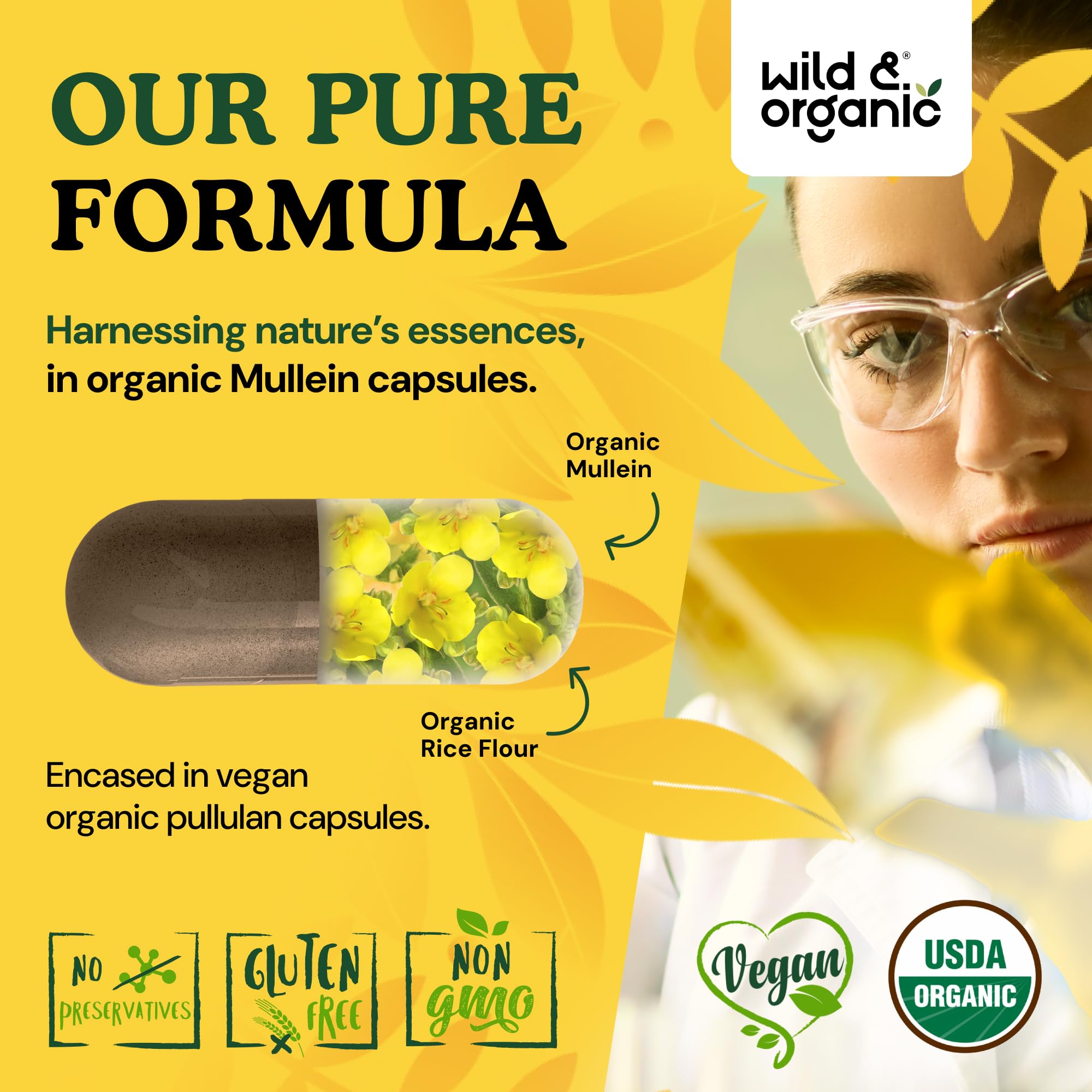 USDA Organic Mullein Capsules - Lung Support - 90 Count — Amazon image 5
