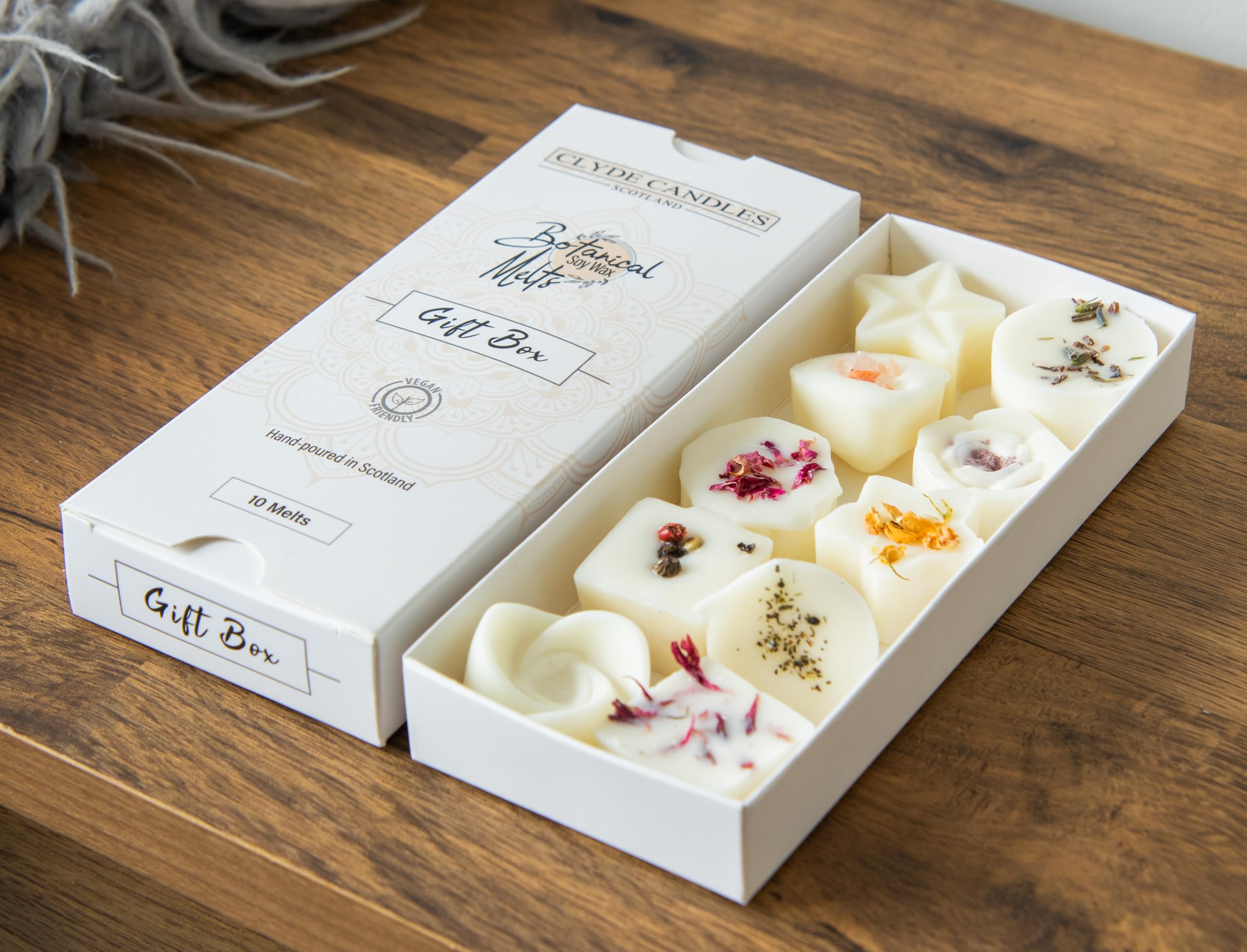 Clyde Candles Selection One Botanical Wax Melts – Hand-Poured, Eco-Friendly Soy Wax Melts With Natural Botanicals, Long-Lasting Premium Fragrance – Gift Box Of 10 Melts