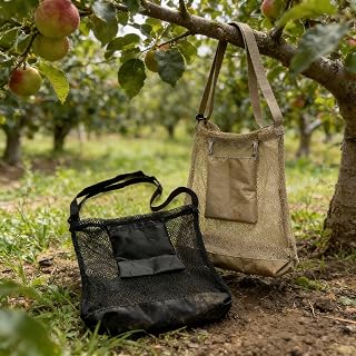 Professional Mushroom & Truffle Storage Bag, Breathable Multi-Functional Organizer for Outdoor & Daily Use 1PC BLACK+1PCS GREEN