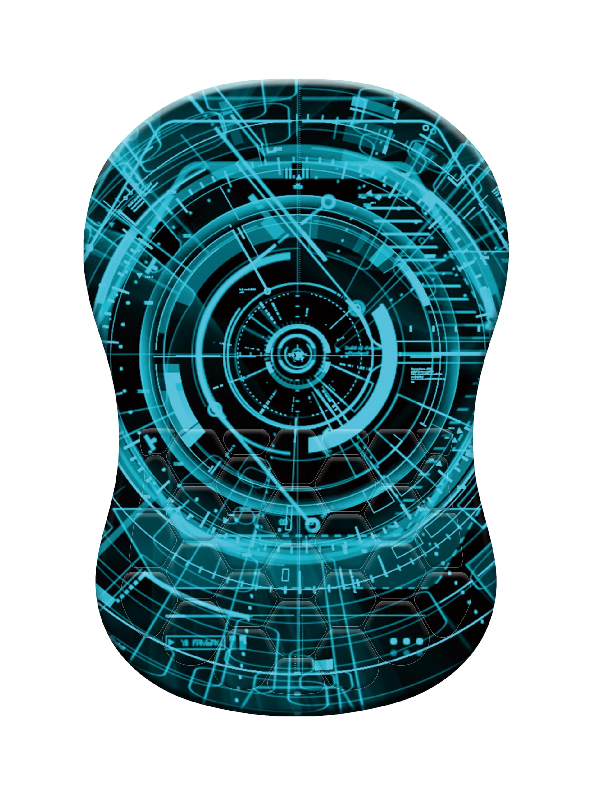 RROYJJErgonomic Mouse Pad with Wrist Rest Support, Pain Relief Mouse Pad with Massage Dot Design, Memory Foam Non-Slip Mouse Pad Mat for Computer Laptop, Home and Office, 12 x 8 in (Blue Music)