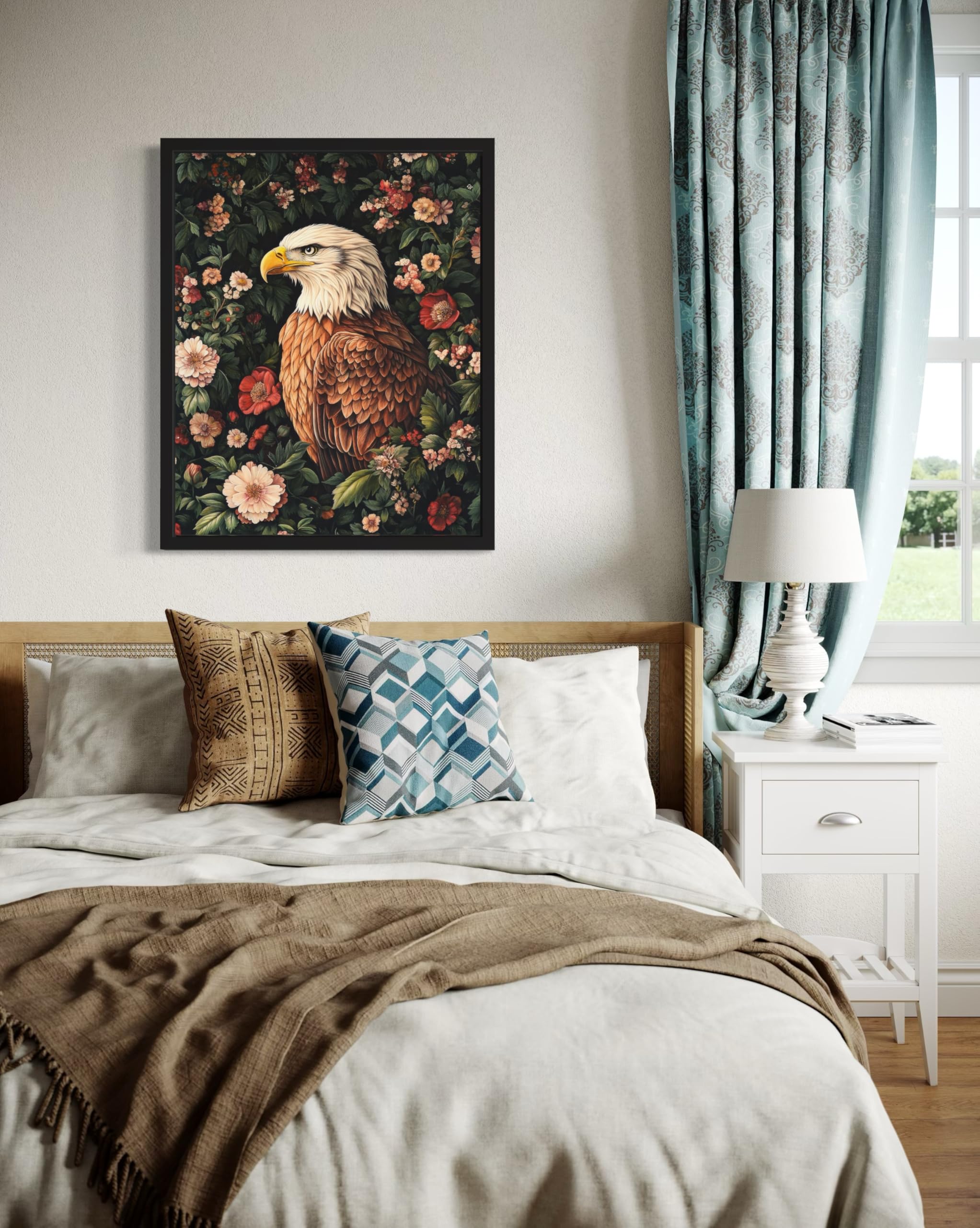 Amazon.com: Eagle Black Framed Art Print Poster, William Morris