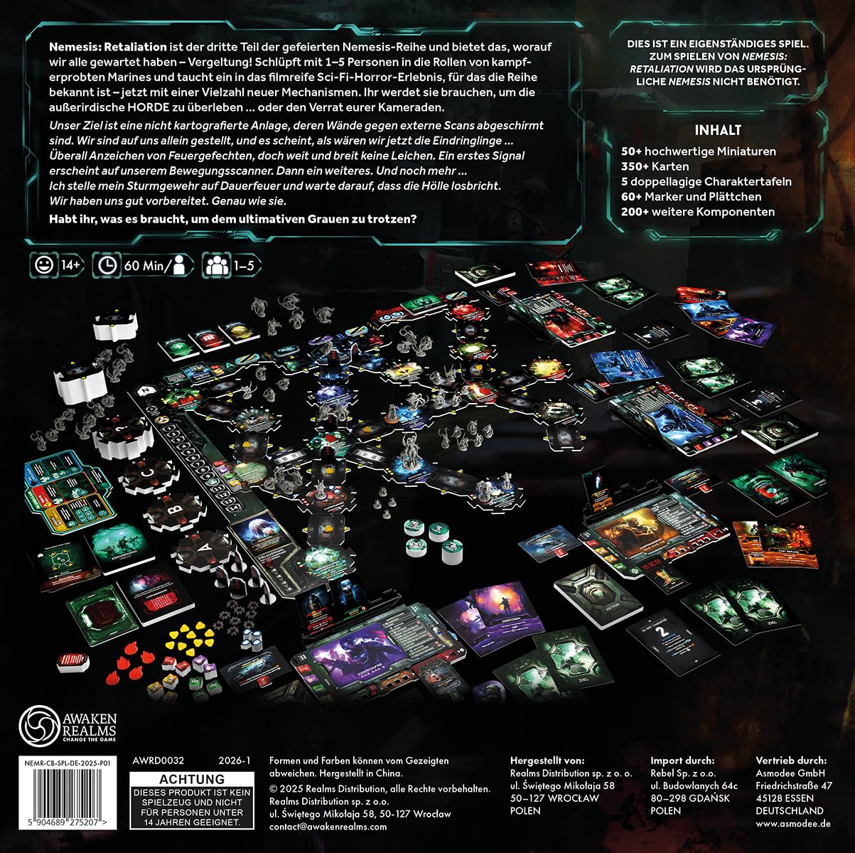 Awaken Realms, Nemesis: Retaliation, Grundspiel, Expertenspiel, 1-5 Spieler, 14+ Jahre, 120-180 Minuten, Deutsch
