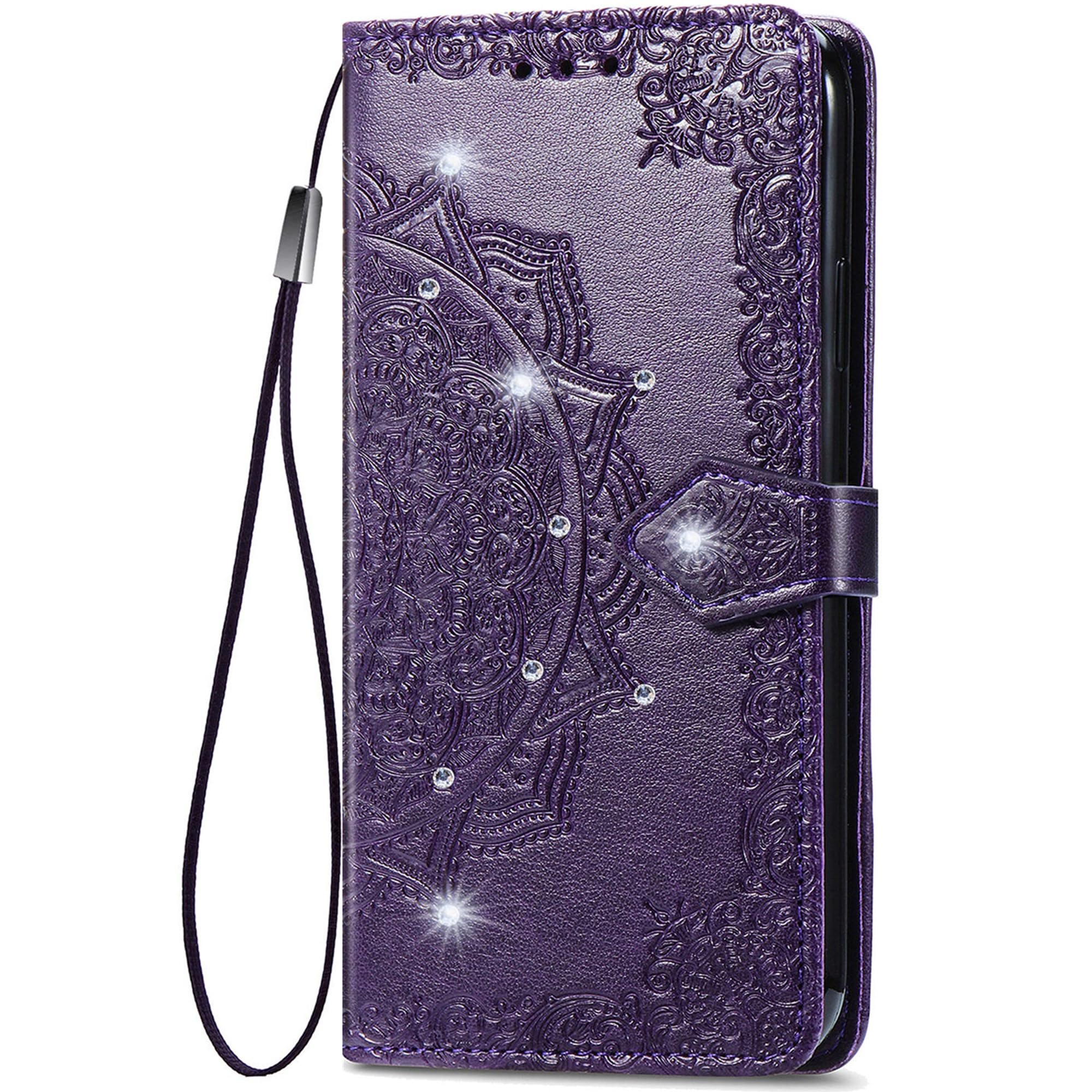 アクセサリー VIVO Amazon.com: HUANGTAOLI Wallet Flip Bling Phone Case Compatible
