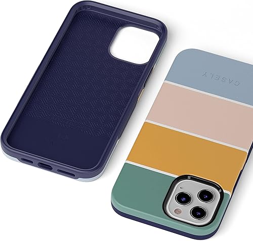 Miniatura 8 de Casely Funda para iPhone 12 Pro Max  Pinta la ciudad  Funda de rayas de bloque de color