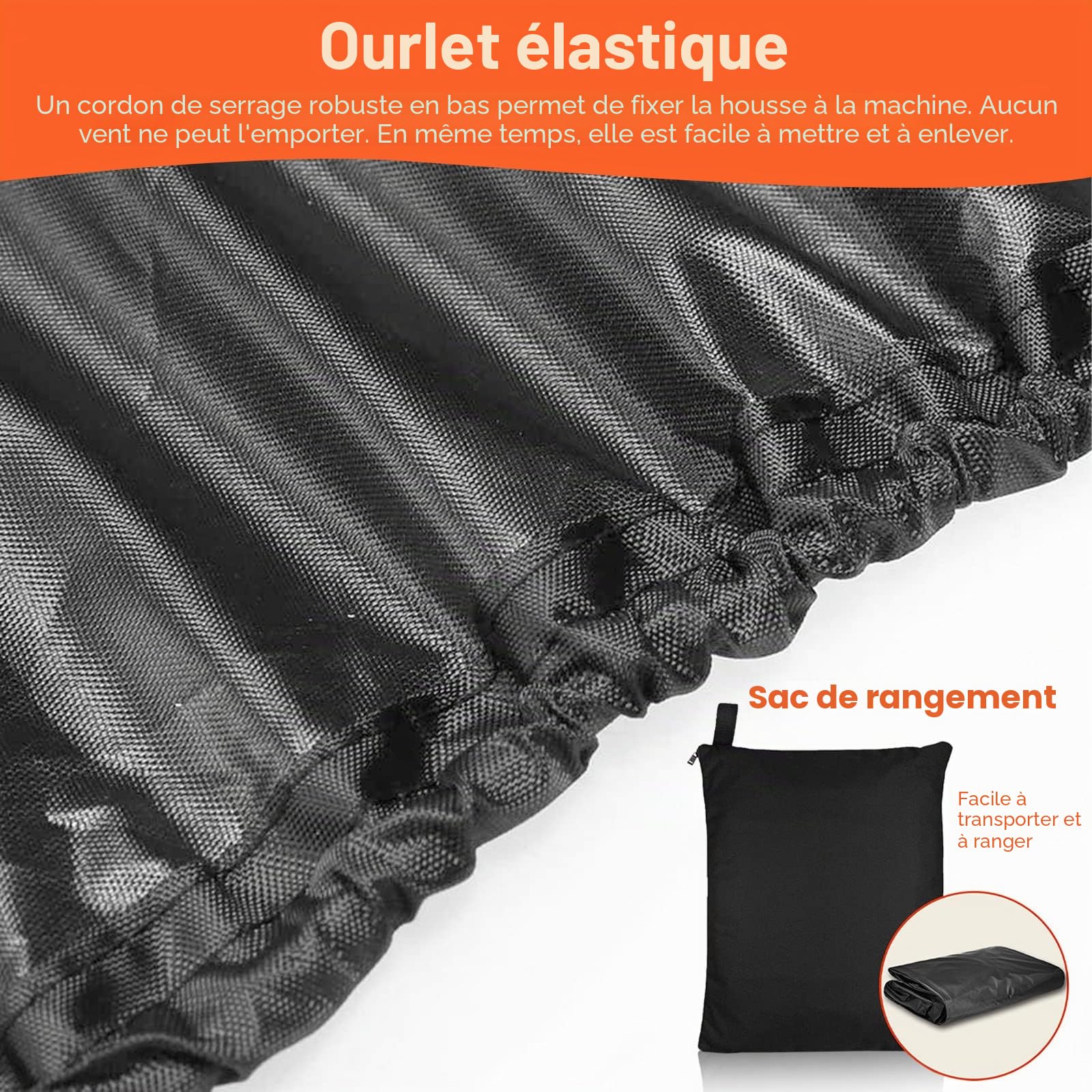 Housse de Tracteur de Jardin, Housse de Tondeuse Tissu Oxford Imperméable Anti-UV Anti-poussière pour Extérieur Jardin Pelouse avec Sac de Stockage(183 x 137 x 117 cm)