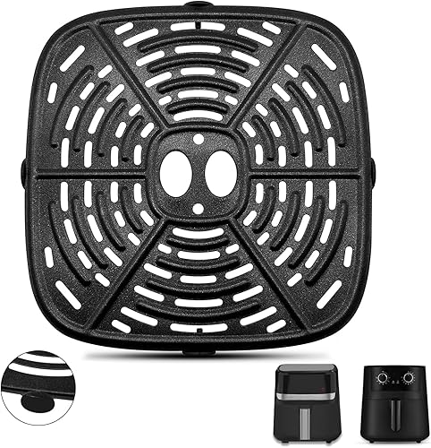 GWY Freidora de aire Placa de parrilla de 4 cuartos de galón freidora de aire para BLACK+DECKER Purify, 8.07 x 8.07 pulgadas, accesorios para