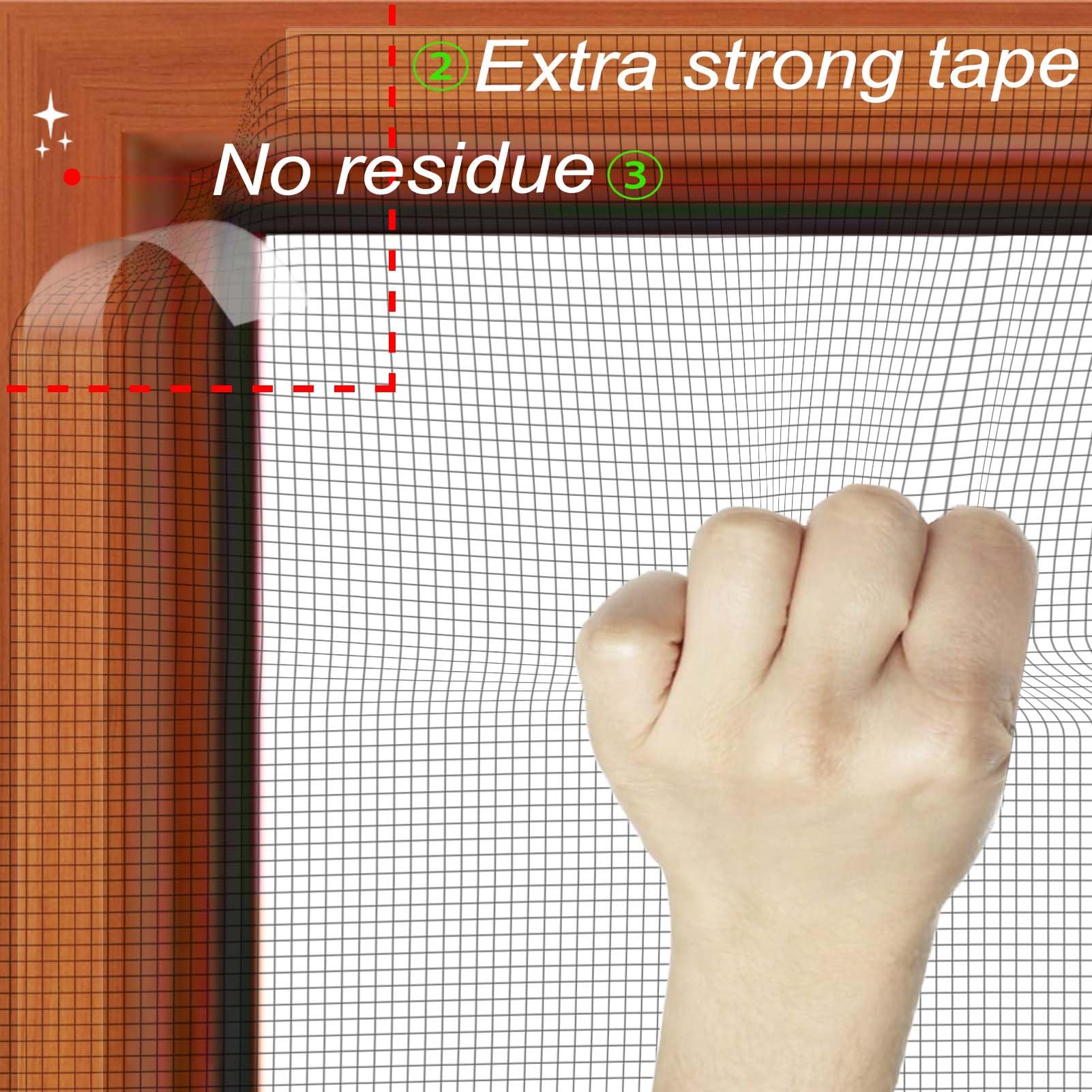 Tiruiya Cinta Mosquitera Adhesivo, Transparente Cinta De Fijación