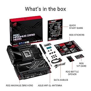 ASUS ROG Maximus Z890 Hero Intel Z890 LGA 1851 ATX Motherboard, Advanced AI PC-Ready, 22+2+1+2 Stages, DDR5, WiFi 7, 3X PCIe 5.0 M.2, Thunderbolt 4, USB Type-C, AI Overclocking/Cooling/Networking