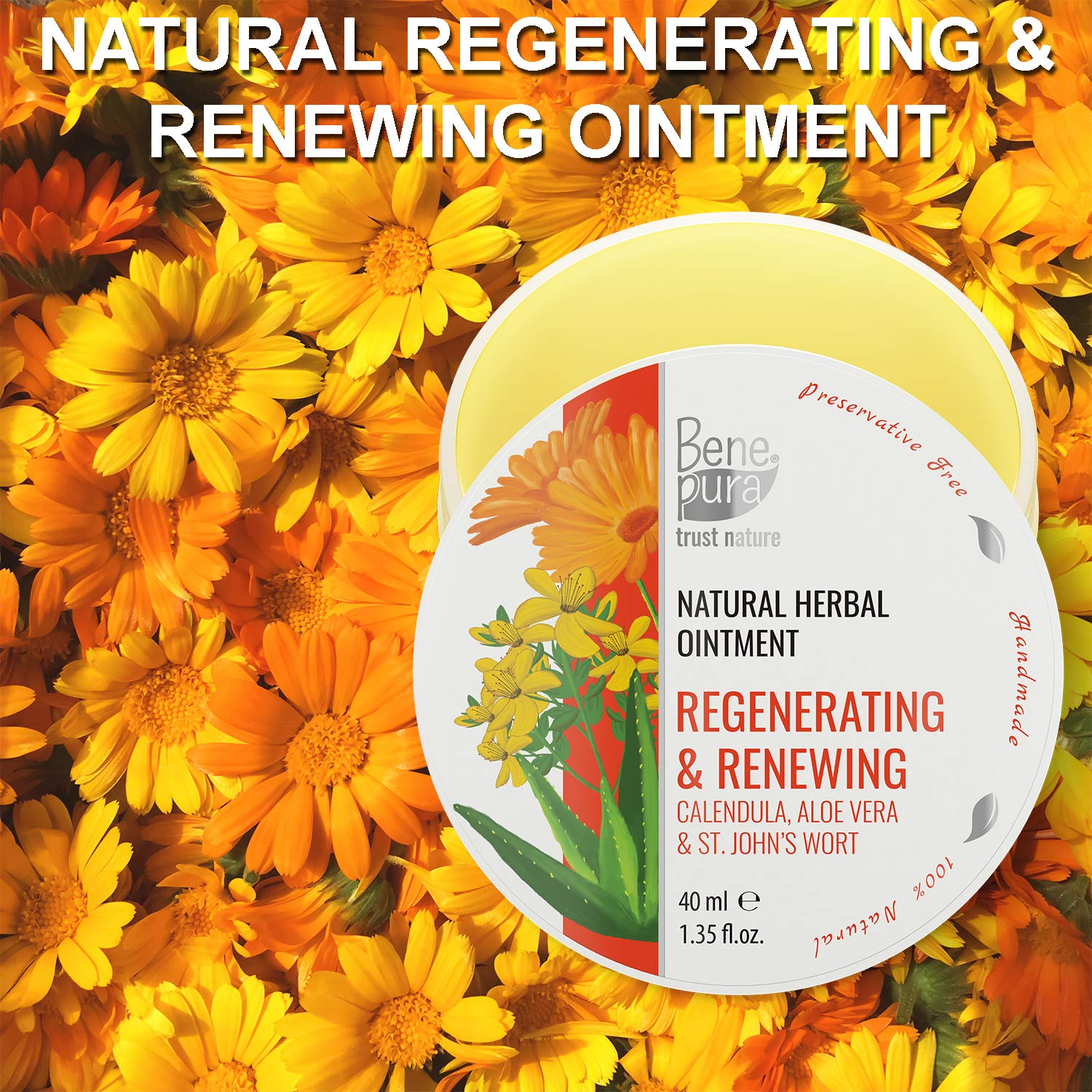 BenePura Calendula Ointment for Burns, Scars, Wounds and Cuts