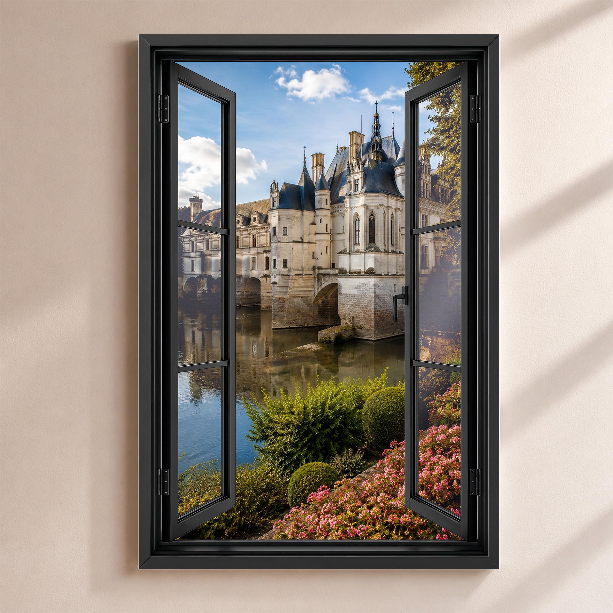 Trompe l'Œil Window Castles of the Loire Customizable - Renaissance