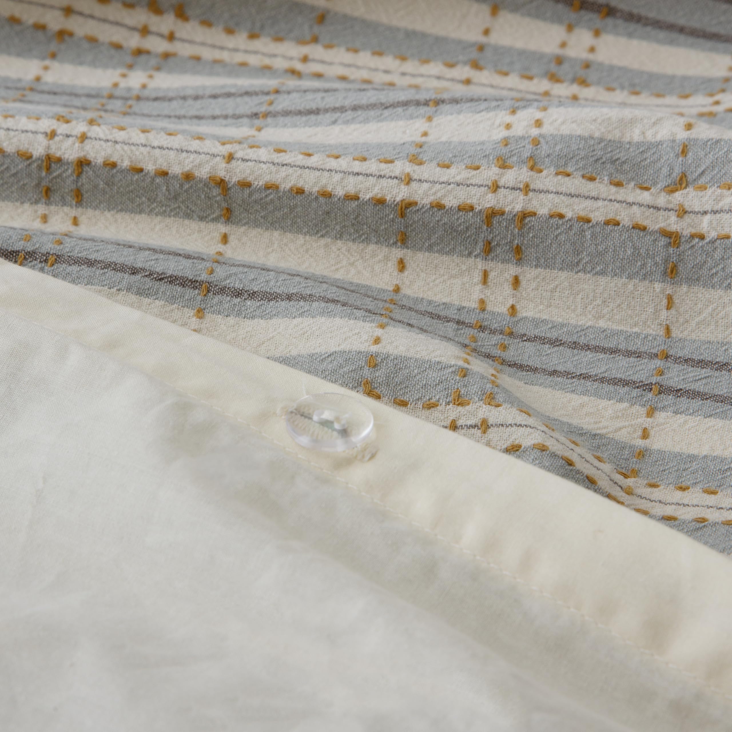 COTTON ARTean Funda nordica Cama 150 ALGODÓN Jacquard 200 Hilos TIRON Gris