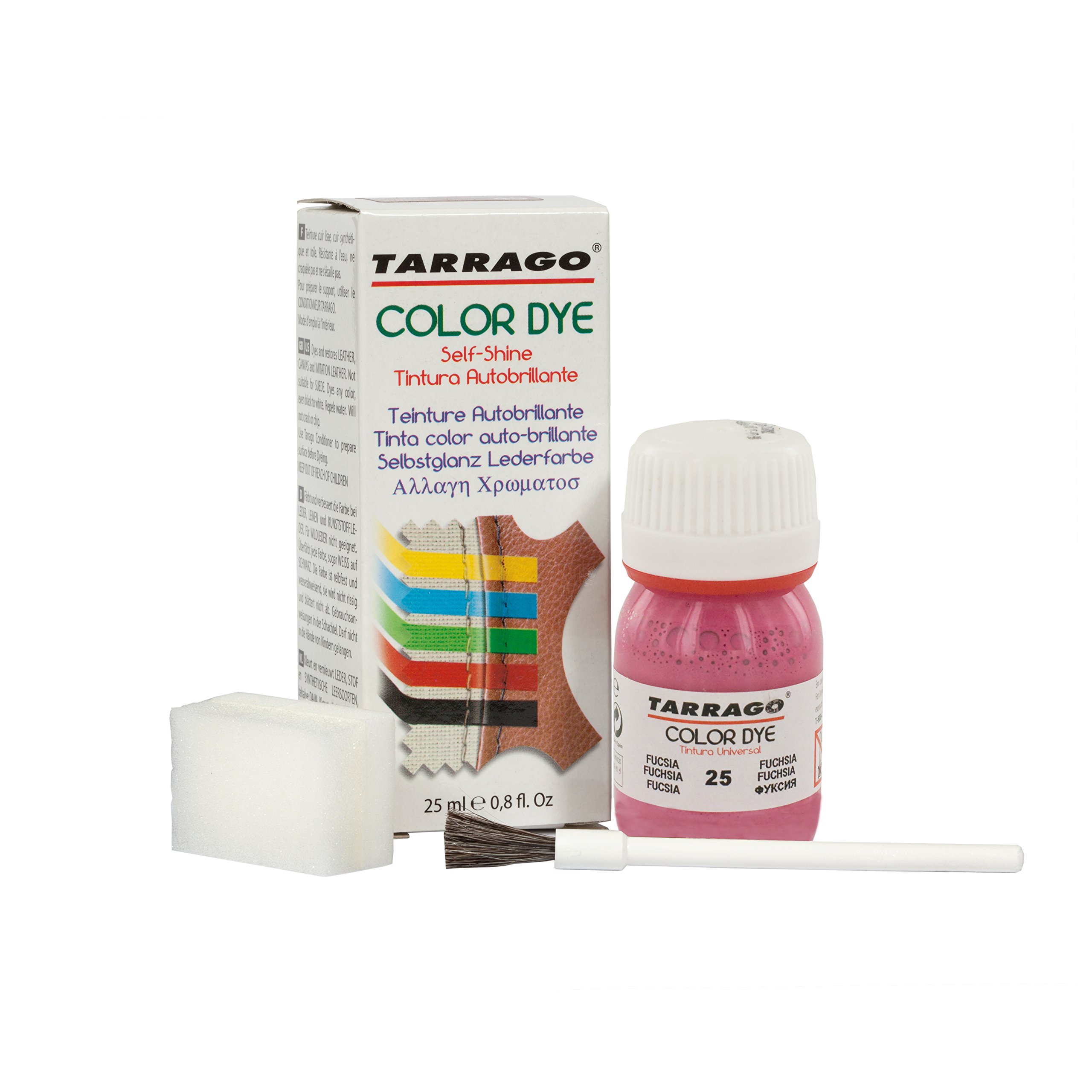 Tinte para Zapatos y Bolsos de Cuero y Textil con Esponja y Brocha | Cubre Rozaduras y Desgastes del Calzado | Gama de 90 colores — view 11