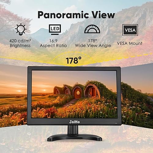 Miniatura 5 de Monitor de computadora FHD de 15.6 pulgadas - Pantalla panorámica de 1920 × 1080P 60Hz - Monitor de PC de oficina 169 con entrada multifuncional -