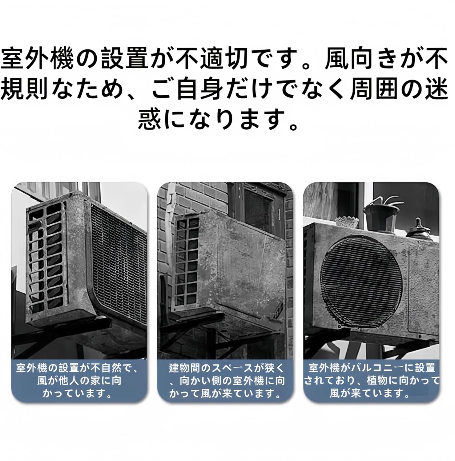 エアコン室外機カバー 排気ルーバー方向調整上向き吹出しグリルエアコンガード風向き調整板 直風を防ぐ デフレクター 防護柵 室外機カバ