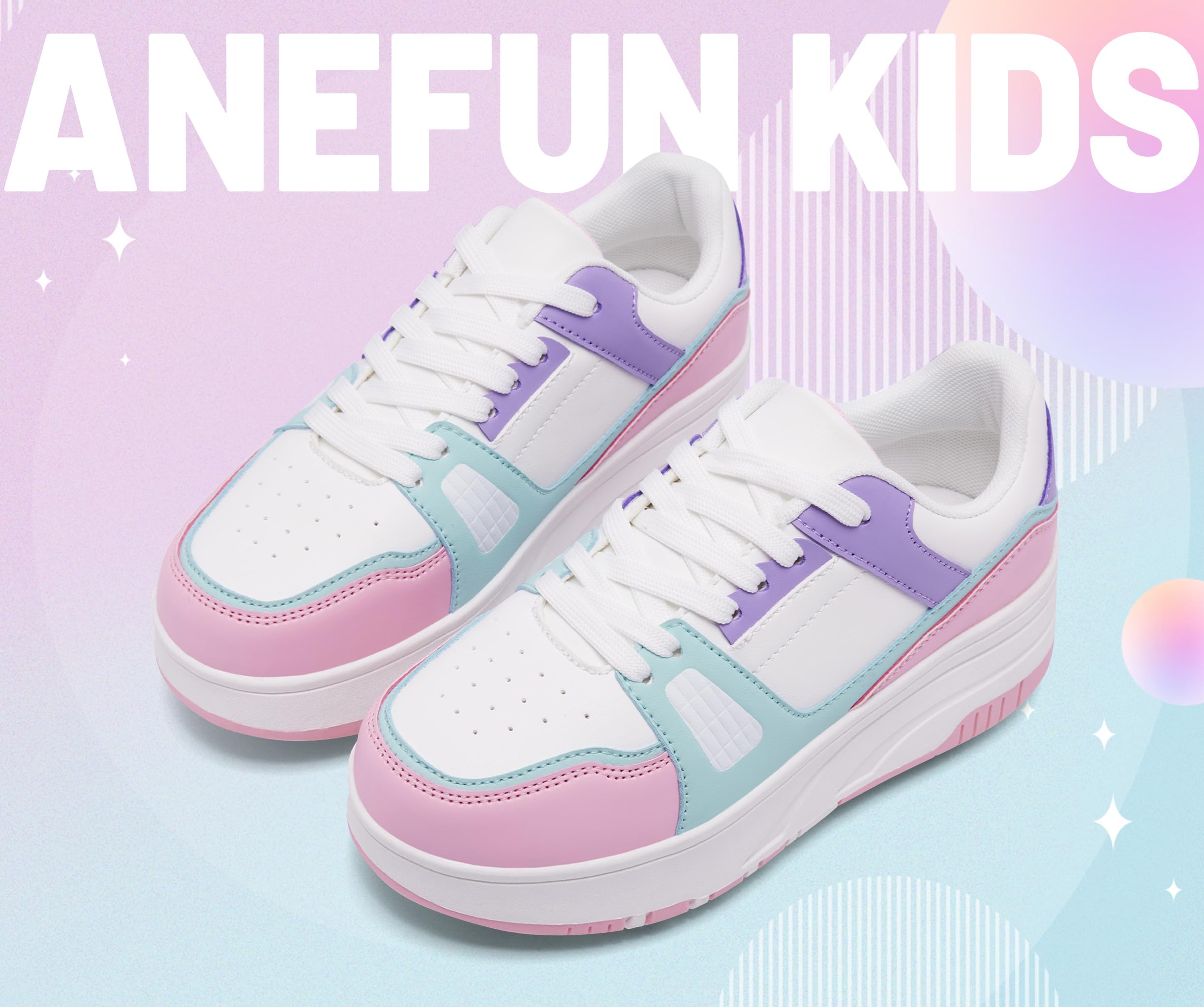 ANEFUN Ragazzi Ragazze Scarpe con Ruote Pattini Pattinaggio Bambini Pattini a Rotella Scarpe con 4 Ruote Rimovibili Comfort Sport Outdoor per Bambini