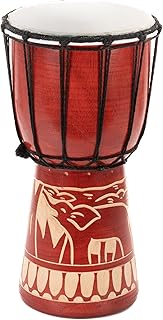 30 cm Indonesian Children's Djembe "Elephant" Drum Bongo Carved Handmade