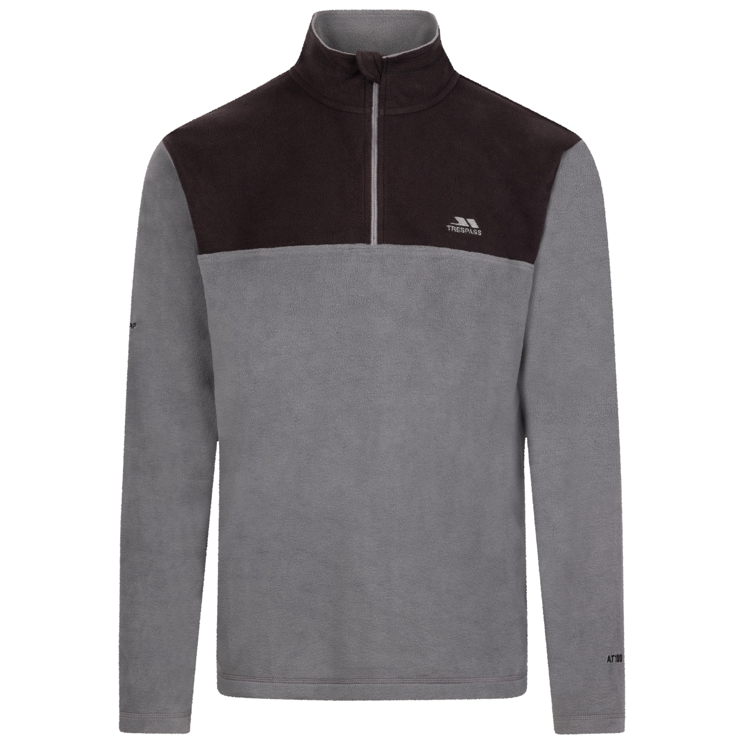 Trespass Men's Grey Half Zip Fleece Curtiston